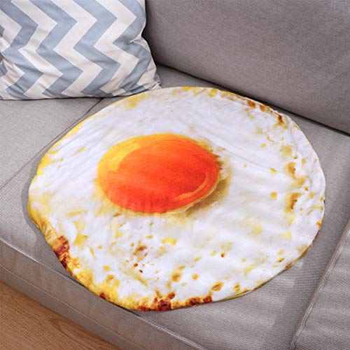 POPETPOP Manta para Mascotas Huevo Frito Novedad Manta De Felpa Suave Cachorro Gato Cama Colchoneta para Sofá Cama 60 cm