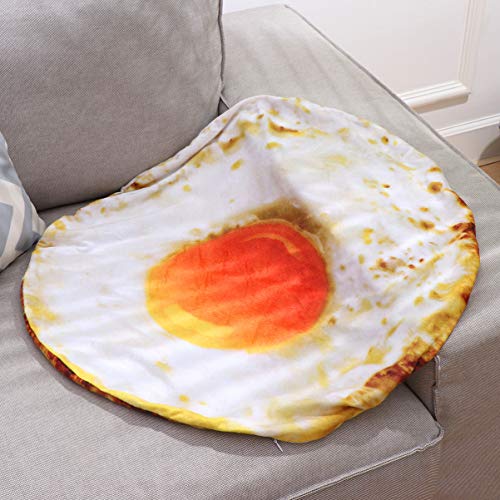POPETPOP Manta para Mascotas Huevo Frito Novedad Manta De Felpa Suave Cachorro Gato Cama Colchoneta para Sofá Cama 60 cm