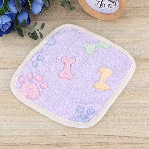 POPETPOP Mantas de Lana de hámster colchoneta Lavable Accesorios para la Cama pequeña Mascota de hámster Erizo Chinchilla Ardilla cobayas - púrpura 20 x 20 cm