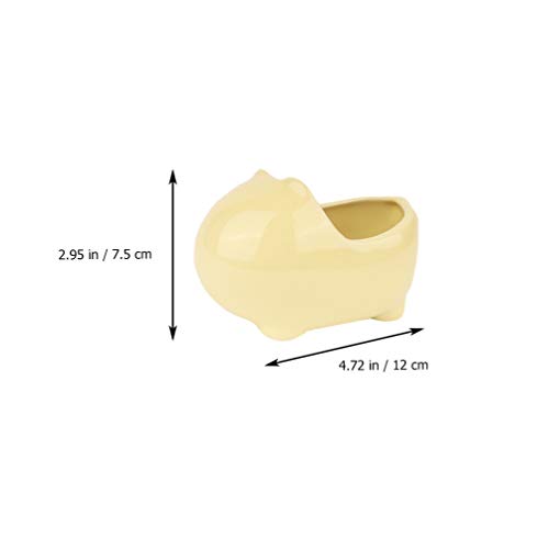 POPETPOP Mini Bañera de Hámster Casa de Enfriamiento de Mascotas de Cerámica Jerbos Cama de Animales Pequeños Baño de Arena Hábitat de Relajación Casa para Conejillos de Indias Ardilla