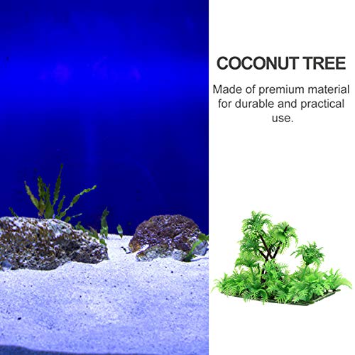 POPETPOP Miniatura Palmera Plantas del Tanque de Peces Resina Plantas de Acuario Decoración del Acuario Suministros para Mascotas para El Tanque de Peces Acuario