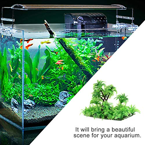 POPETPOP Miniatura Palmera Plantas del Tanque de Peces Resina Plantas de Acuario Decoración del Acuario Suministros para Mascotas para El Tanque de Peces Acuario