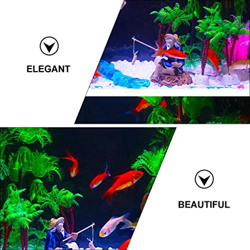 POPETPOP Miniatura Palmera Plantas del Tanque de Peces Resina Plantas de Acuario Decoración del Acuario Suministros para Mascotas para El Tanque de Peces Acuario