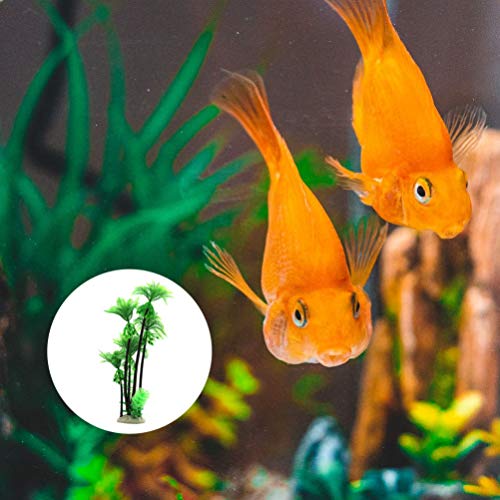 POPETPOP Miniatura Palmera Plantas del Tanque de Peces Resina Plantas de Acuario Decoración del Acuario Suministros para Mascotas para El Tanque de Peces Acuario
