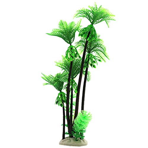 POPETPOP Miniatura Palmera Plantas del Tanque de Peces Resina Plantas de Acuario Decoración del Acuario Suministros para Mascotas para El Tanque de Peces Acuario