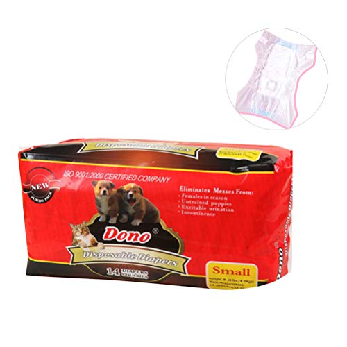 POPETPOP Pañales Desechables para Perros Hembras, Pantalones Fisiológicos Bragas Higiénicas para Perros - S