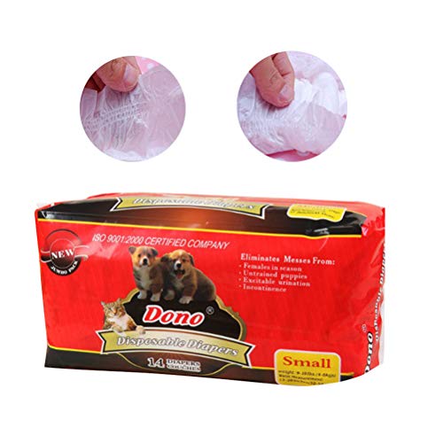 POPETPOP Pañales Desechables para Perros Hembras, Pantalones Fisiológicos Bragas Higiénicas para Perros - S
