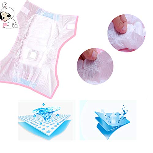 POPETPOP Pañales Desechables para Perros Hembras, Pantalones Fisiológicos Bragas Higiénicas para Perros - S