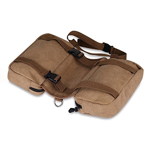 POPETPOP Paquete de Perro Hound Travel Senderismo Mochila de Viaje Saddle Bag Mochila para Perro Mediano y Grande (de Color Caqui)