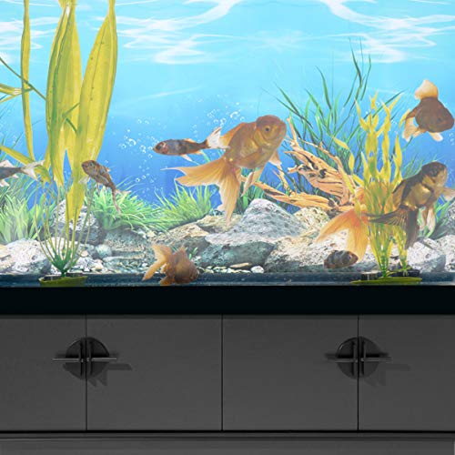 POPETPOP Pegatina de Fondo de Pecera Papel Tapiz Decorativo de Acuario 3D Papel Decorativo de Telón de Fondo Marino Submarino