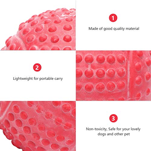 POPETPOP Pelota para Perros Juguete para Mascotas Caucho Squeaker Goma Béisbol Juguete Chew Juguete Masticadores agresivos para Cachorros Perros Grandes (Verde)