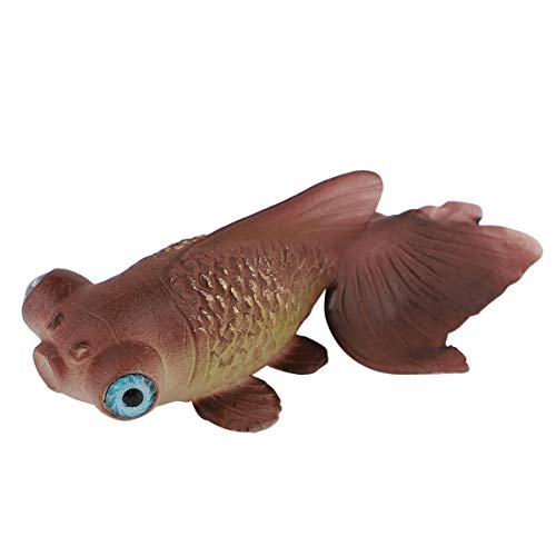 POPETPOP Pez Artificial Brillante Efecto Brillante Adornos Decorativos para Pecera Bajo El Agua de Agua Salada Falso Pescado Colorido Marrón Oscuro