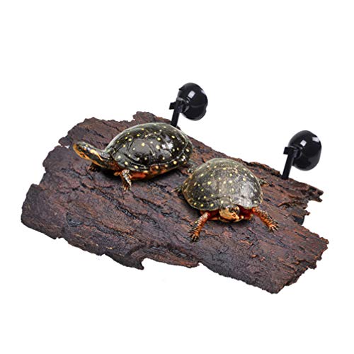 POPETPOP Plataforma de Tortuga Plataforma de Descanso Plataforma de Rampa de Reptiles Muelle de Tortuga con Ventosa para Animales Anfibios