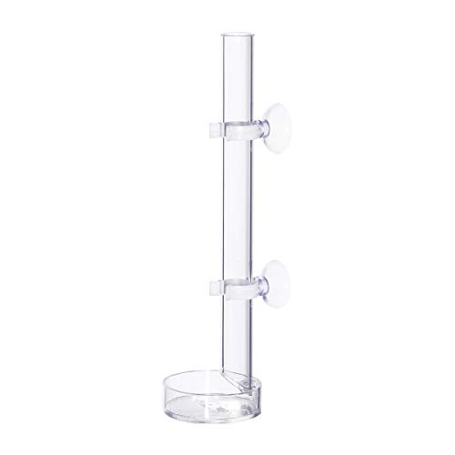 POPETPOP Sólido Transparente acrílico montado Bandeja del Tubo del alimentador del camarón para el Acuario del Acuario Crystal Shrimp