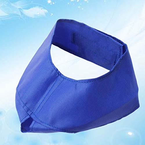 POPETPOP Tapa Calmante para Perros Tapa para Ojos de Mascota Sombreado de Nylon Cubierta de Ansiedad Bozal Venda para Perros para Aseo Anti Mordedura Anti Enfermedad del Coche Azul S