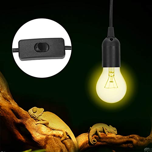 Portalámparas de calefacción E27, toma de calor de cerámica con interruptor de la lámpara de calefacción independiente interruptor de la bombilla de calefacción (220 VEU Plug)