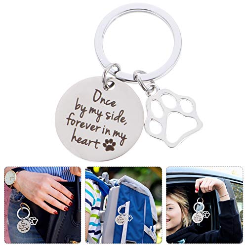 PRETYZOOM 2 Piezas Llavero para Perro Siempre en Mi Corazón Llavero Conmemorativo de La Pata del Animal Doméstico Regalo de Condolencia para Perros Dueños de Gatos Amantes de Los Perros Y