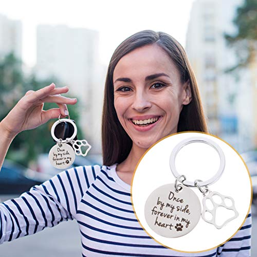 PRETYZOOM 2 Piezas Llavero para Perro Siempre en Mi Corazón Llavero Conmemorativo de La Pata del Animal Doméstico Regalo de Condolencia para Perros Dueños de Gatos Amantes de Los Perros Y
