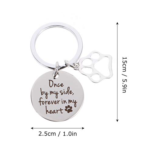 PRETYZOOM 2 Piezas Llavero para Perro Siempre en Mi Corazón Llavero Conmemorativo de La Pata del Animal Doméstico Regalo de Condolencia para Perros Dueños de Gatos Amantes de Los Perros Y