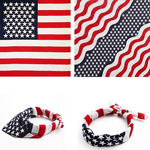 PRETYZOOM Bandera Americana Perro Perro Bandana Día de La Independencia Cachorro Collar EE UU Triángulo Babero Pañuelo Disfraz Toalla Cachorro Gato Vestir Accesorios 55Cm