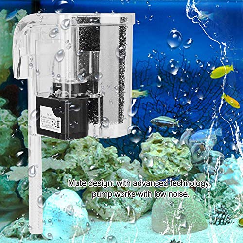 Pssopp Aquarium Waterfall Filter Fish Tank Acuario Colgante Filter Fish Tank Filter Bomba de oxígeno Sumergible(220V-240V)