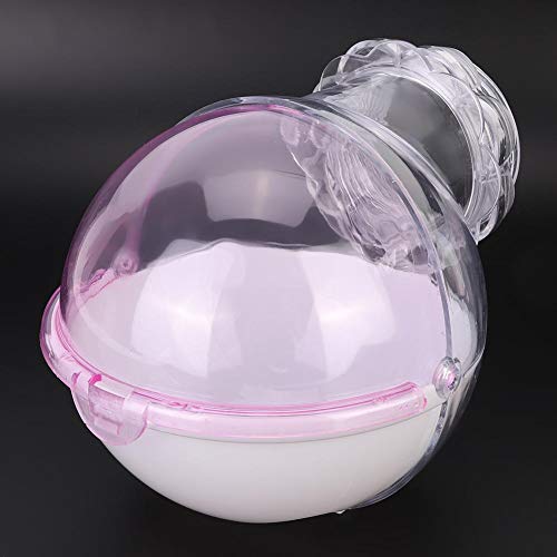 Pssopp Hámster Baño Acrílico Pequeña Mascota Arena Sala de baño Colgante Jaula de Animales pequeños Baño Externo Aseo Casa de baño de Conejillo de Indias(Rosa)