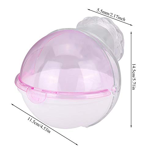 Pssopp Hámster Baño Acrílico Pequeña Mascota Arena Sala de baño Colgante Jaula de Animales pequeños Baño Externo Aseo Casa de baño de Conejillo de Indias(Rosa)