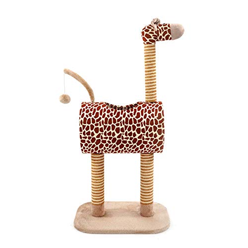 PTRYP Forma De Jirafa Gato Escalada Marco Gato Lila De Cuatro Estaciones Gato Universal Rascador Gato Escalada Marco con Lechada Gato Juguete Pet Suministros