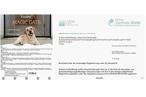 Puerta de seguridad para mascotas, puerta mágica para perro, puerta mágica para perro, segura instalación en cualquier lugar, valla de seguridad plegable de malla portátil