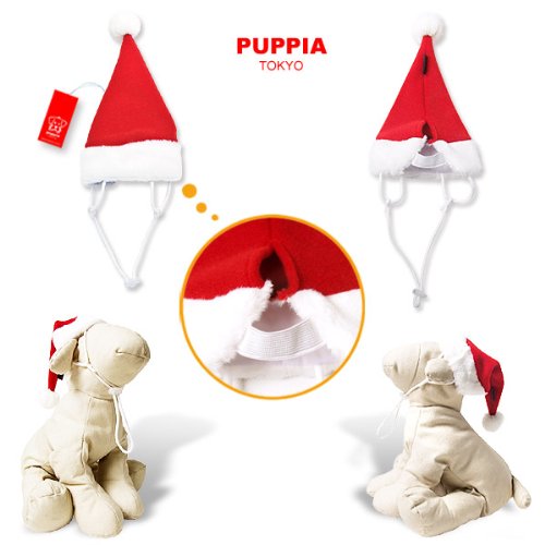 PUPPIA pddf de sh23 de rdxl Perros Gorro de Papá Noel, XL, Color Rojo