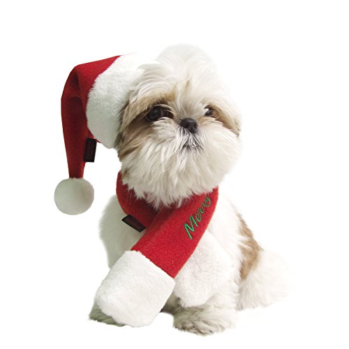 PUPPIA pddf de sh23 de rdxl Perros Gorro de Papá Noel, XL, Color Rojo