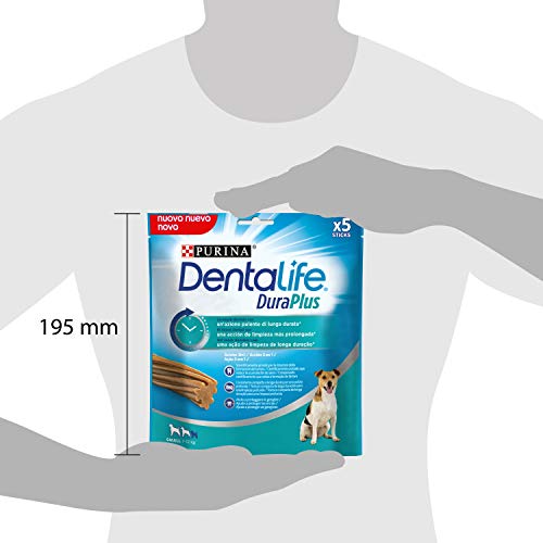 Purina DentaLife DuraPlus - Snack Dental para Perros Pequeños, 5 x 170g