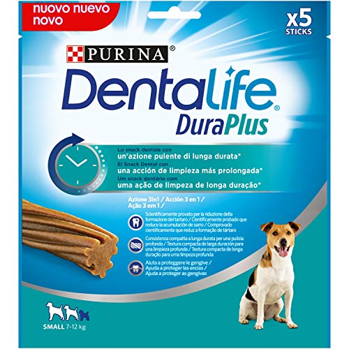 Purina DentaLife DuraPlus - Snack Dental para Perros Pequeños, 5 x 170g