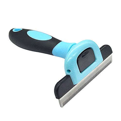 QiCheng&LYS Pincel de Belleza para Perros y Gatos, Pincel de Belleza para Animales Peine para Perros y Gatos Herramienta Profesional Mane (Azul, 100mm)
