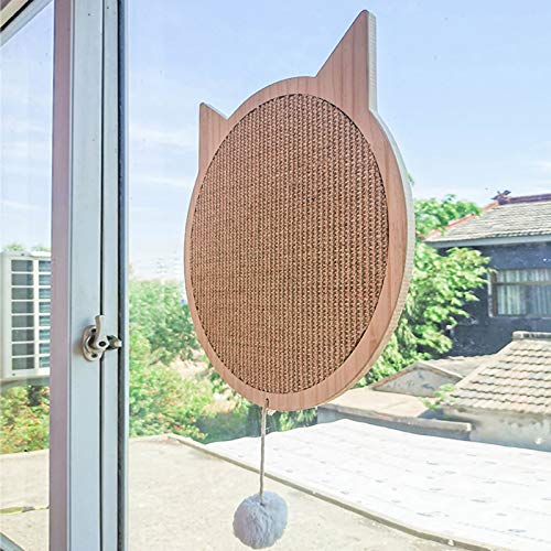 Qiraoxy Rascador de Gato con Ventosas Rascador de Gato de Sisal Soporte de Pared Tablero de Rascado de Gatito de Gatos