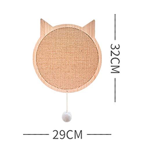 Qiraoxy Rascador de Gato con Ventosas Rascador de Gato de Sisal Soporte de Pared Tablero de Rascado de Gatito de Gatos