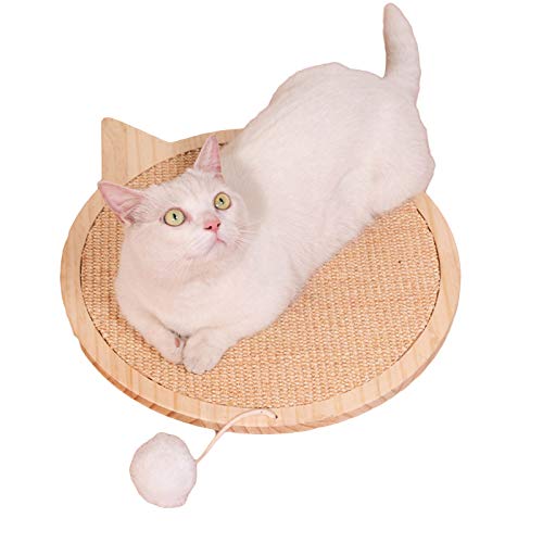 Qiraoxy Rascador de Gato con Ventosas Rascador de Gato de Sisal Soporte de Pared Tablero de Rascado de Gatito de Gatos