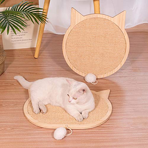 Qiraoxy Rascador de Gato con Ventosas Rascador de Gato de Sisal Soporte de Pared Tablero de Rascado de Gatito de Gatos