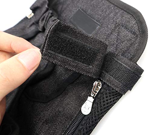 Qklovly Perros gatos patas hacia afuera portadores de mascotas portátiles al aire libre mascotas mochila ajustable bolsas de viaje para caminar, senderismo, bicicleta (L)