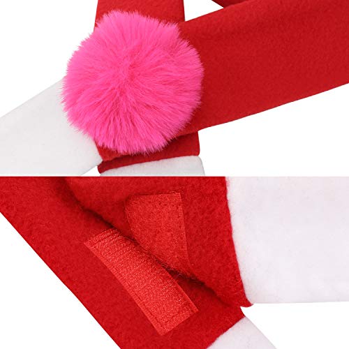 QKURT Disfraces de Navidad para mascotas, gorro de Papá Noel, bufanda para gatos y cachorros, disfraz de mascota Día de Acción de Gracias de Navidad, Año Nuevo
