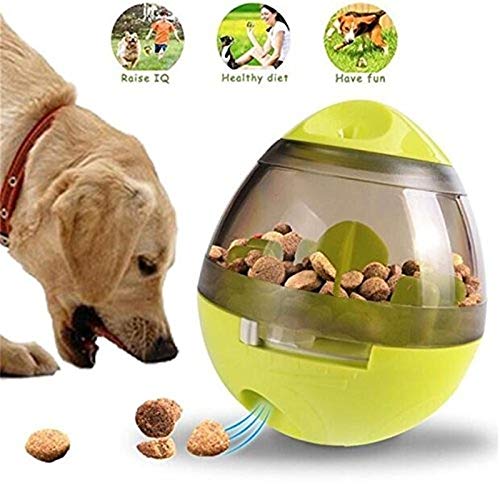 Radiancy Inc Juguetes para Perros pequeños, Juguete Interactivo para Gatos IQ Treat Ball más Inteligente para Mascotas, Divertido Vaso con Fugas de Alimentos (Rojo)