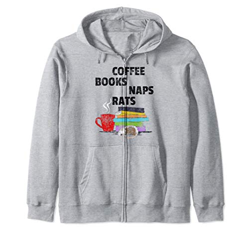 Rata mascota Divertidos libros de café Siesta Regalo de roed Sudadera con Capucha