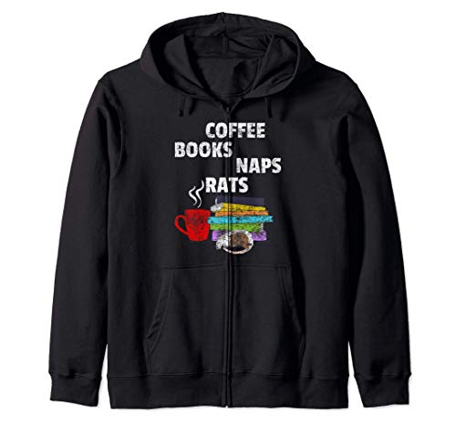 Rata mascota Libros de café divertidos Siesta Regalo de roed Sudadera con Capucha
