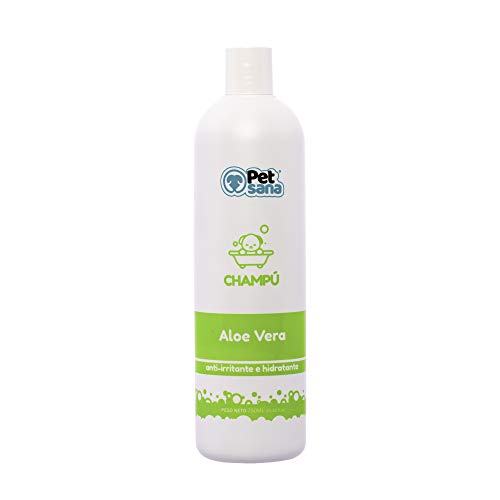 RC ocio Champu Perros Aloe Vera Natural Piel Sensible atopica champú para Combatir la Dermatitis, picores, picor, picaduras de Insectos. para Pelo Blanco, Negro y Marron/Shampoo Uso frecuente