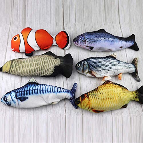 RENQINGLIN Juguetes para Gatos Peces Electrico Mini Gato Divertido Gato Gato Juguete eléctrico Fish simulación de Pescado USB batiendo Peces Peluche Juguetes de Pescado Swing niños Chanquetes