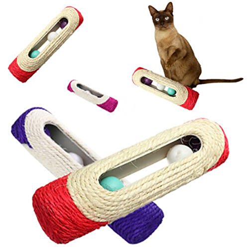 RIsxffp Juguete para Entrenar con una Pelota atrapada y un Gatito Que raspa un Gato rastrero y un Gato Random Color