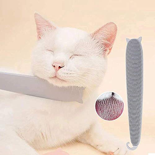 RNICE Cepillo de aseo para lengua de gato, cepillo para peine, cepillo para lamer gato, herramienta de aseo para pelo largo o corto, 2 unidades de doble color