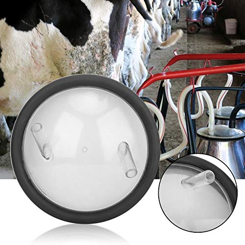 Rockyin La Tapa de plástico Transparente Cubo de la Leche y la Junta for el ordeño de la máquina Dos Tapa Abierta