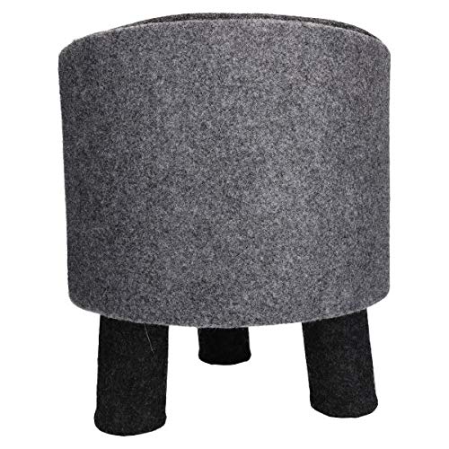 Rosewood Elegante y Moderno diseño de Gato de carbón Hecho de Fieltro y Cuerda, Color Gris