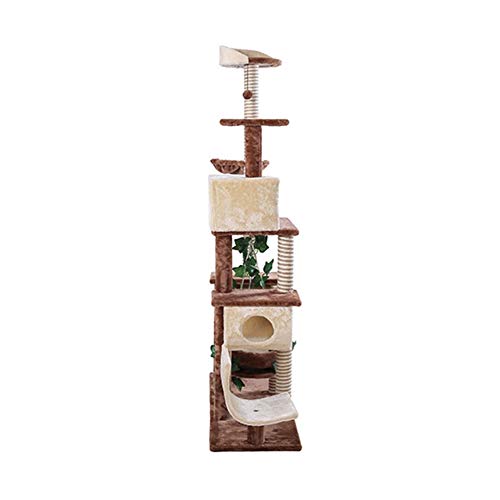 Rowe Rascador para Gatos Altura Árbol Escalador Arañar Torre de los Gatos for Cubierta Columpio Gatos Gato Suministros del árbol del Gato del Gato del Gato Rascador Vent Juguete for Mascotas
